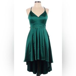 Sequin Heart Emerald Green Cocktaildress